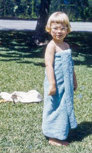 Jennifer Larsen Morrow, Creative Company founder in Hawaii, age 3.