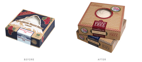 Clearly this new pie packaging is quite an update... Which would you choose?