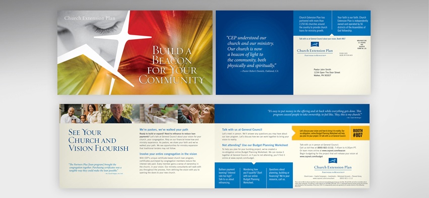 A new positioning strategy for Church Extension Plan means new marketing materials.