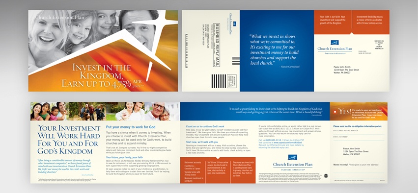 A new positioning strategy for Church Extension Plan means new marketing materials.