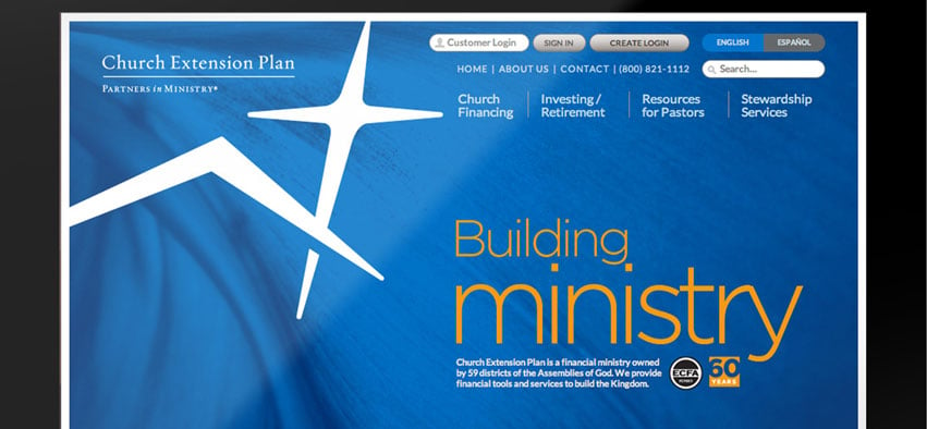A new positioning strategy for Church Extension Plan means a refresh to the website.