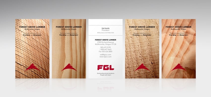 The Forest Grover Lumber rebrand included completely new sales literature.
