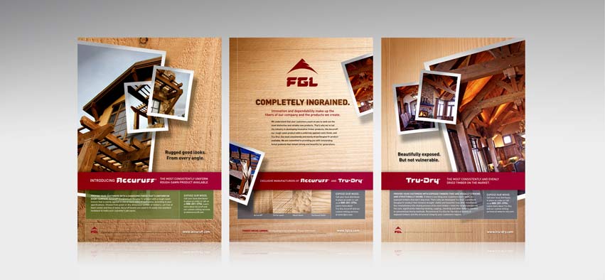 The Forest Grover Lumber rebrand included completely new marketing materials, including sales material.