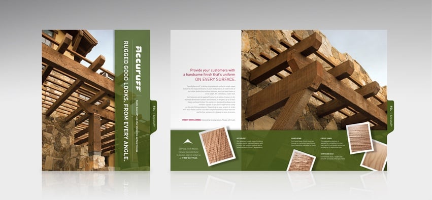 The Forest Grover Lumber rebrand included completely new sales materials.