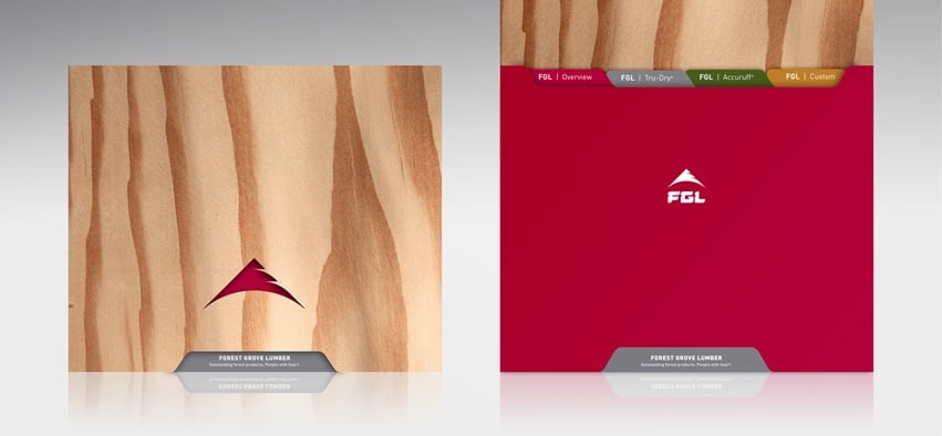 The Forest Grover Lumber rebrand included completely new sales materials.