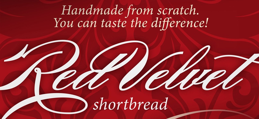 Cookie packaging that increased sales: Red Velvet packaging.