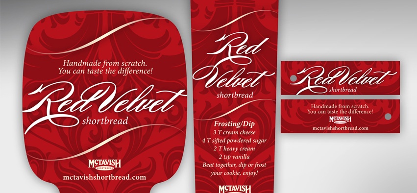 Cookie packaging that increased sales: More Red Velvet packaging.