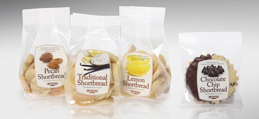 Cookie packaging that increased sales: Shortbread packaging.