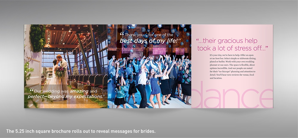 Salem Convention Center wedding brochure spread