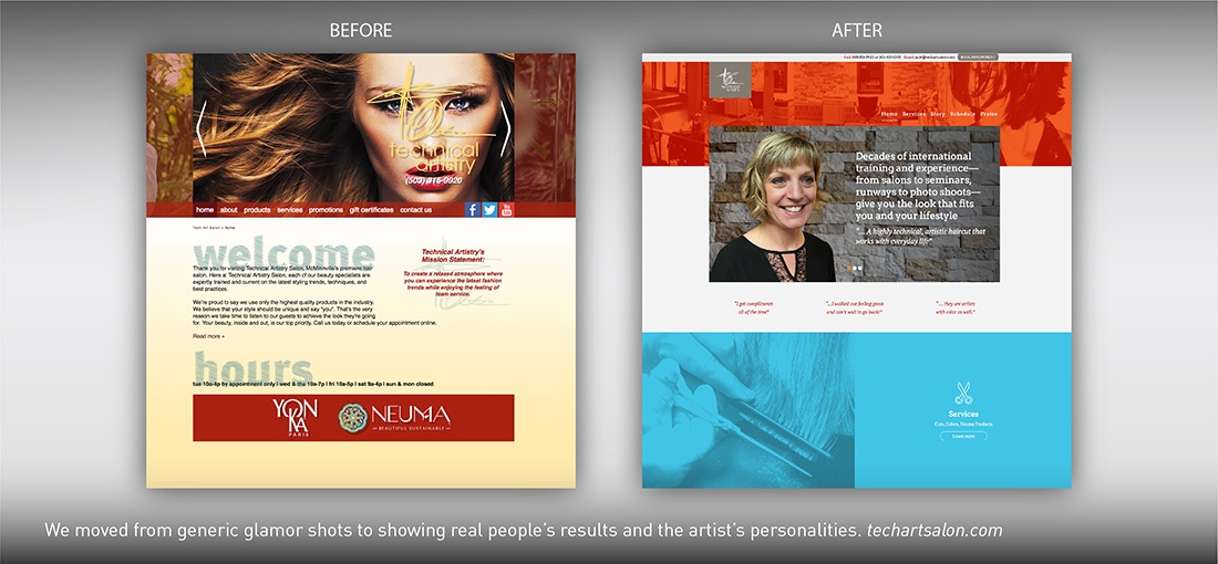 Technical Artistry Salon website redesign